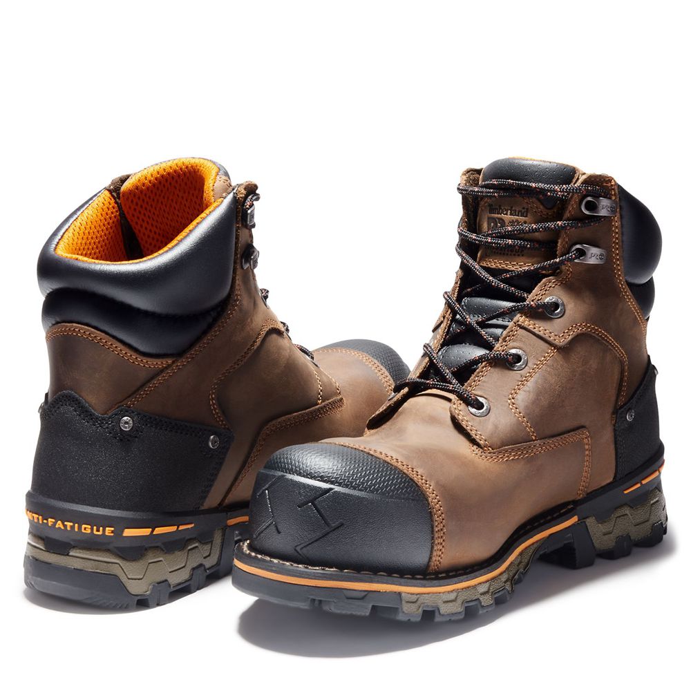 Bocanci De Muncă Timberland Barbati Maro/Negrii - Pro® Boondock 6\" Comp Toe - Romania - IOYHPJ462